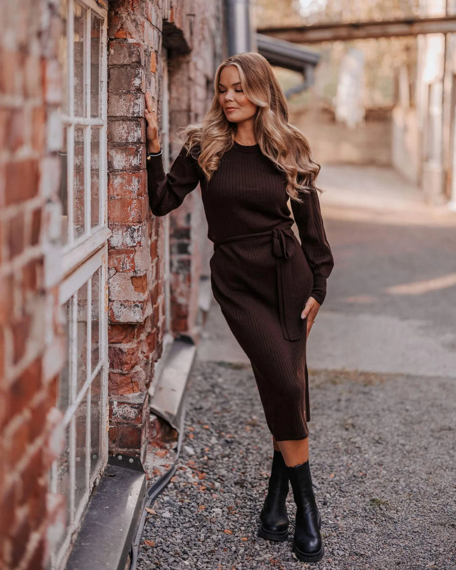 Leona Dress - Espresso
