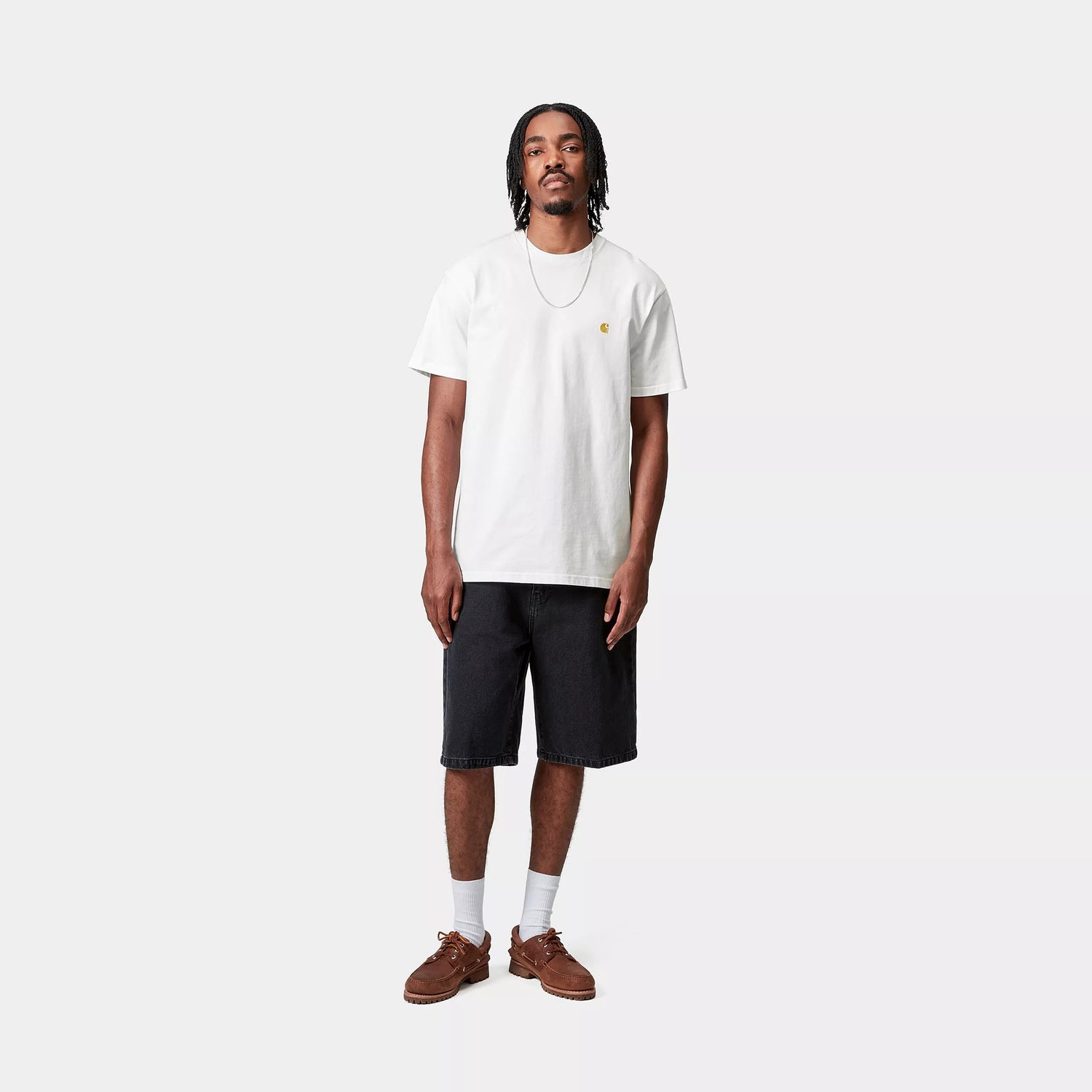 S/S Chase T-Shirt - White / Gold