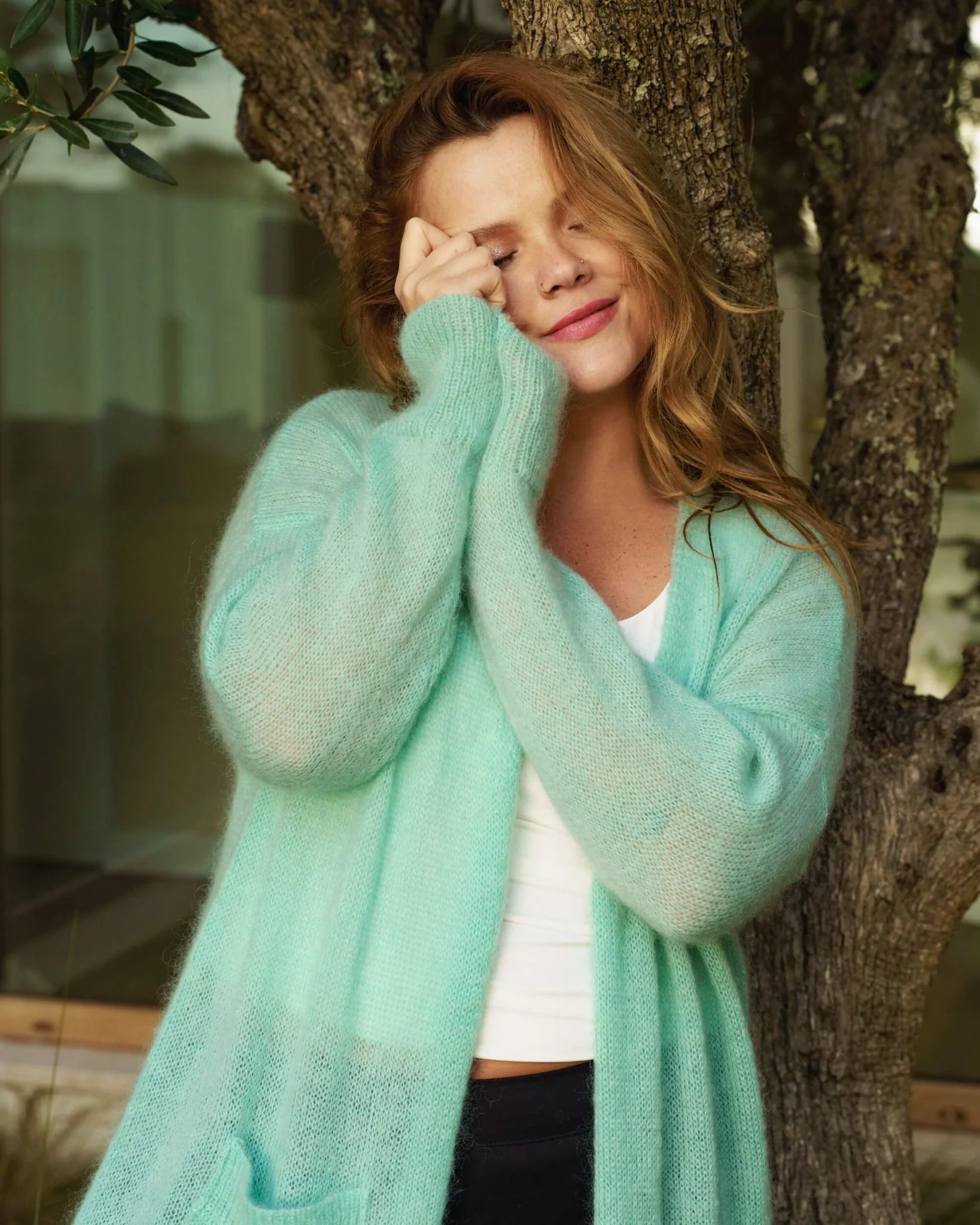 Sienna Cardigan - Smoke Green