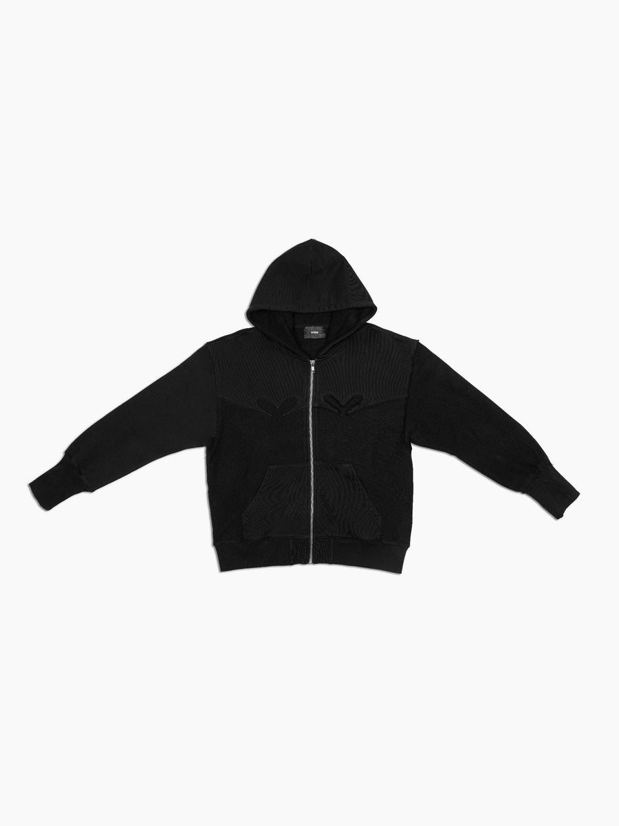 Distressed Hoodie Black