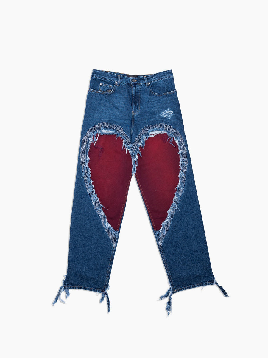 Heart Cut Out Jeans