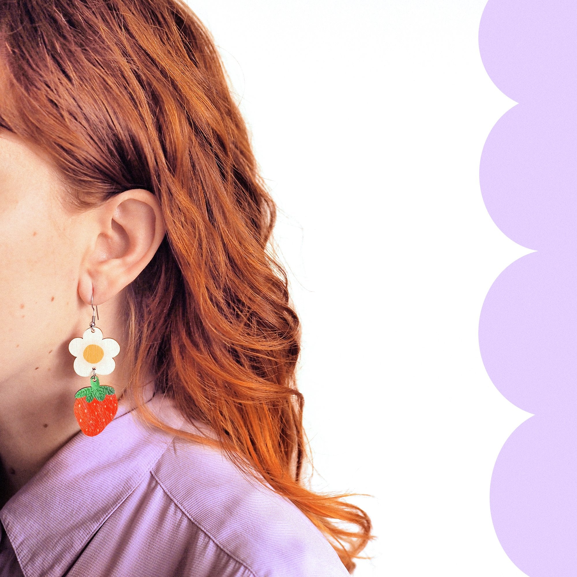 Kukkiva Mansikka - korvikset