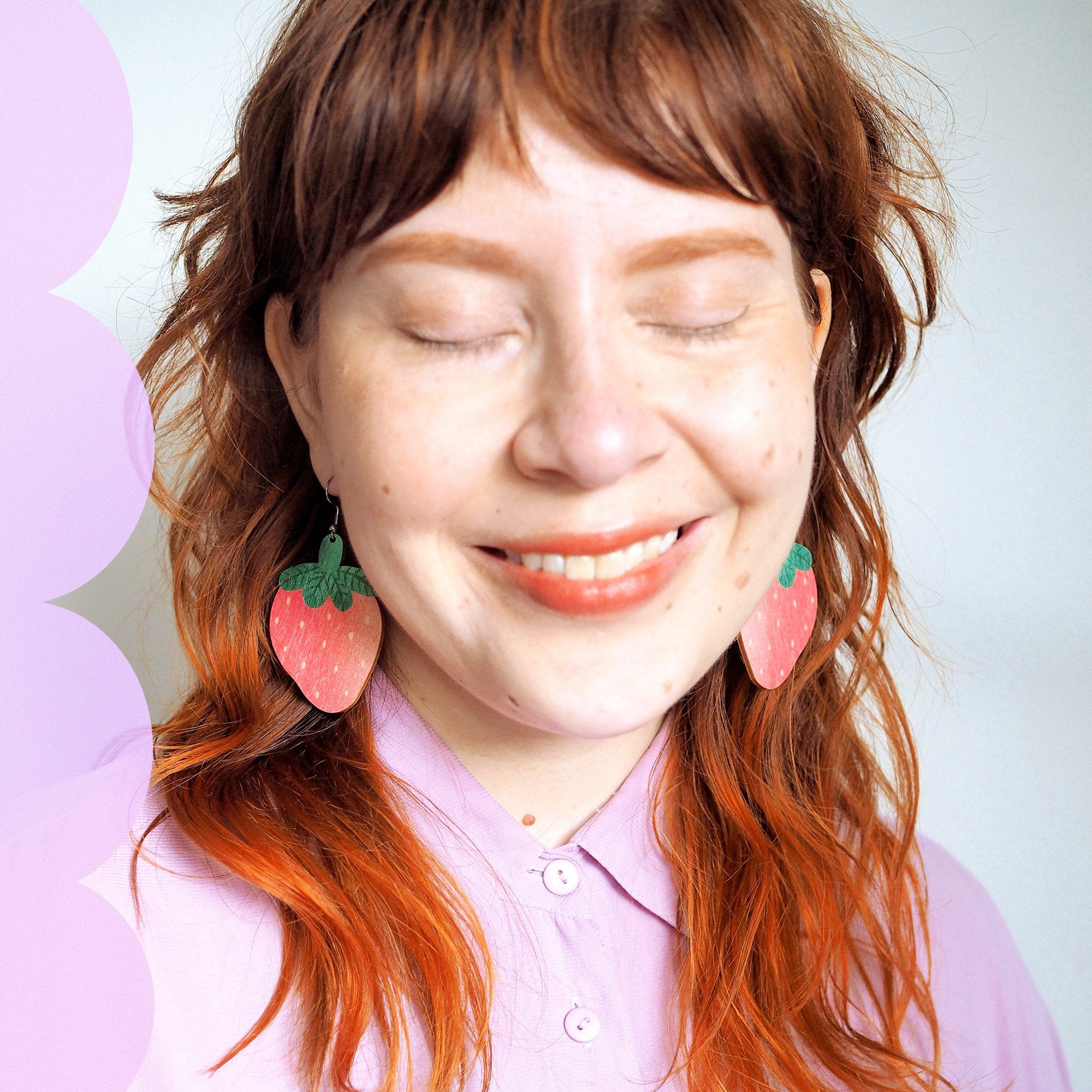 Mansikka pinkki - korvikset