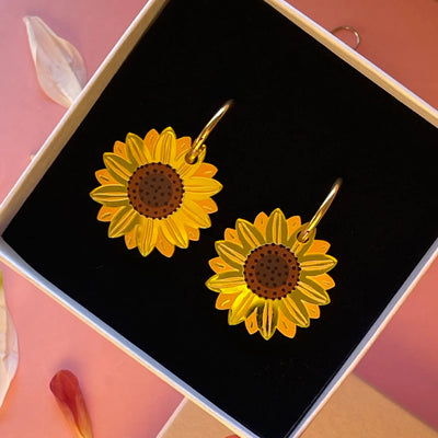 Sunflower Bling Earrings