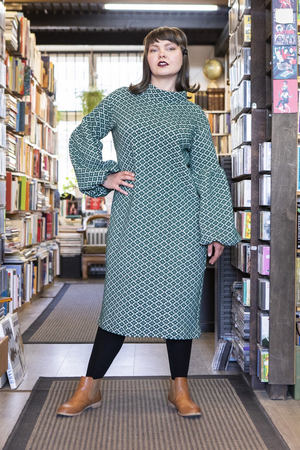 Talvikki Puuvillamekko - Apila