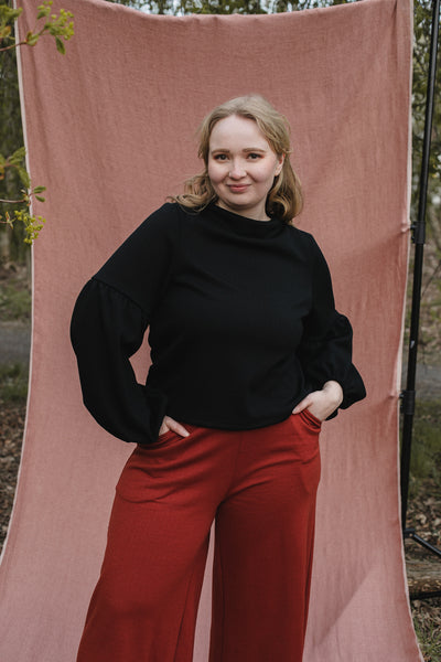 Talvikki Merinovillapaita - Kaarna Musta