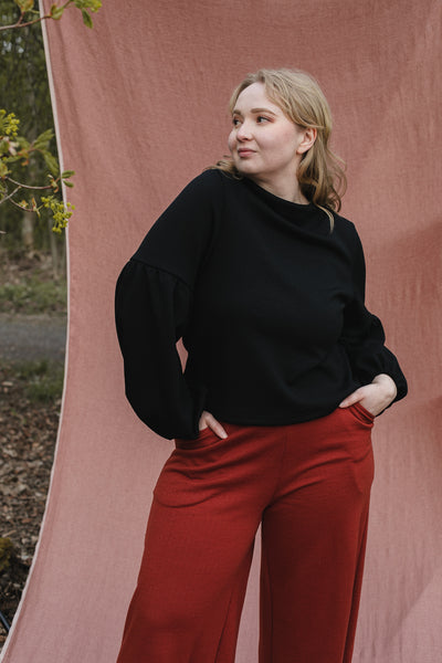 Talvikki Merinovillapaita - Kaarna Musta