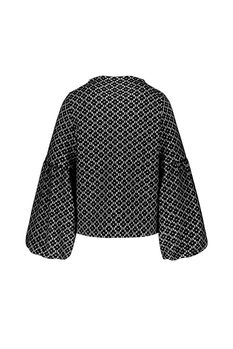 Talvikki Puuvillapaita - Apila Mustavalkoinen