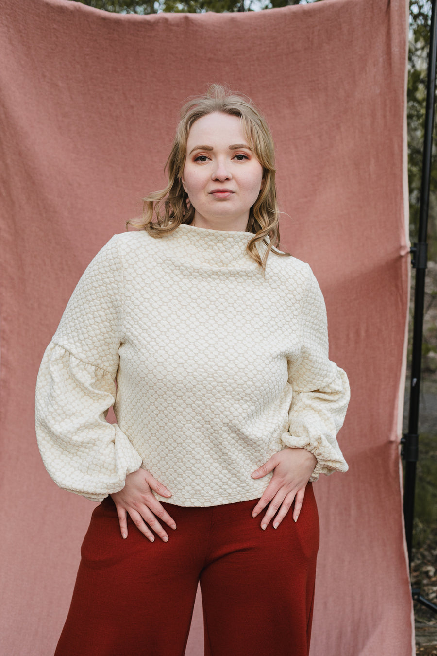 Talvikki Puuvillapaita - Apila Vanilja