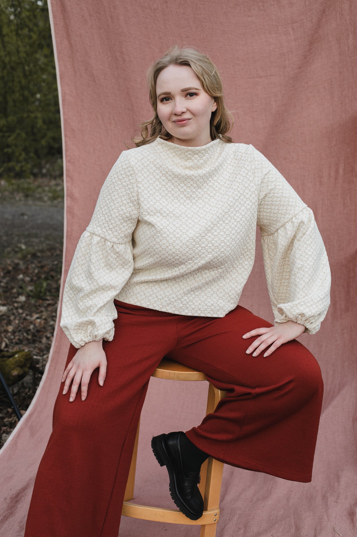 Talvikki Puuvillapaita - Apila Vanilja