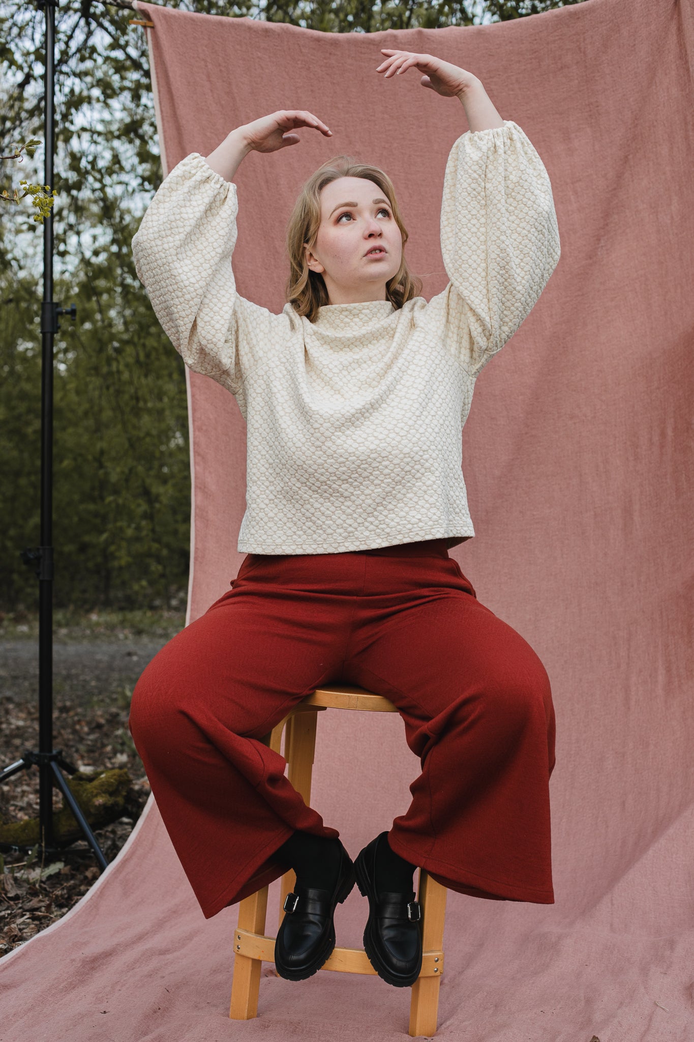 Talvikki Puuvillapaita - Apila Vanilja