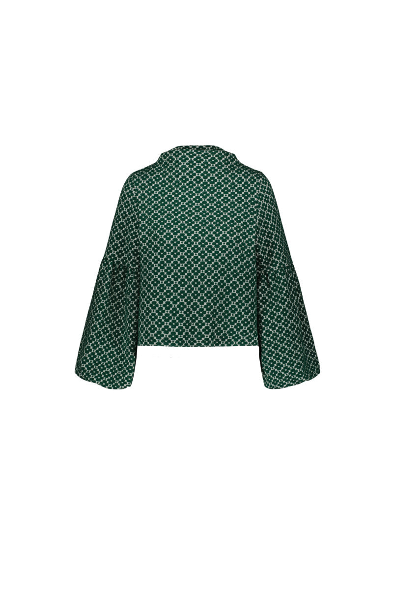 Talvikki Puuvillapaita - Apila Vihreä-valkoinen