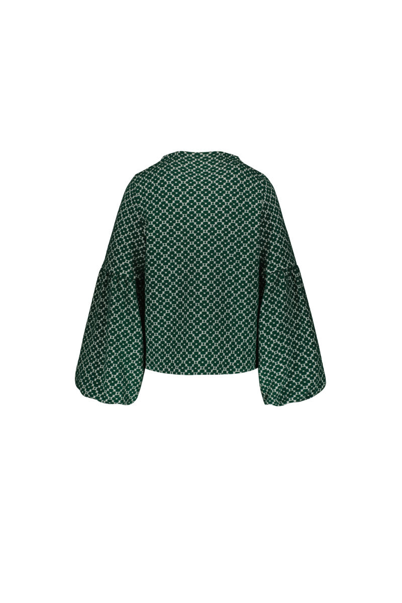 Talvikki Puuvillapaita - Apila Vihreä-valkoinen