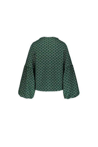 Talvikki Puuvillapaita - Apila Vihreä-valkoinen