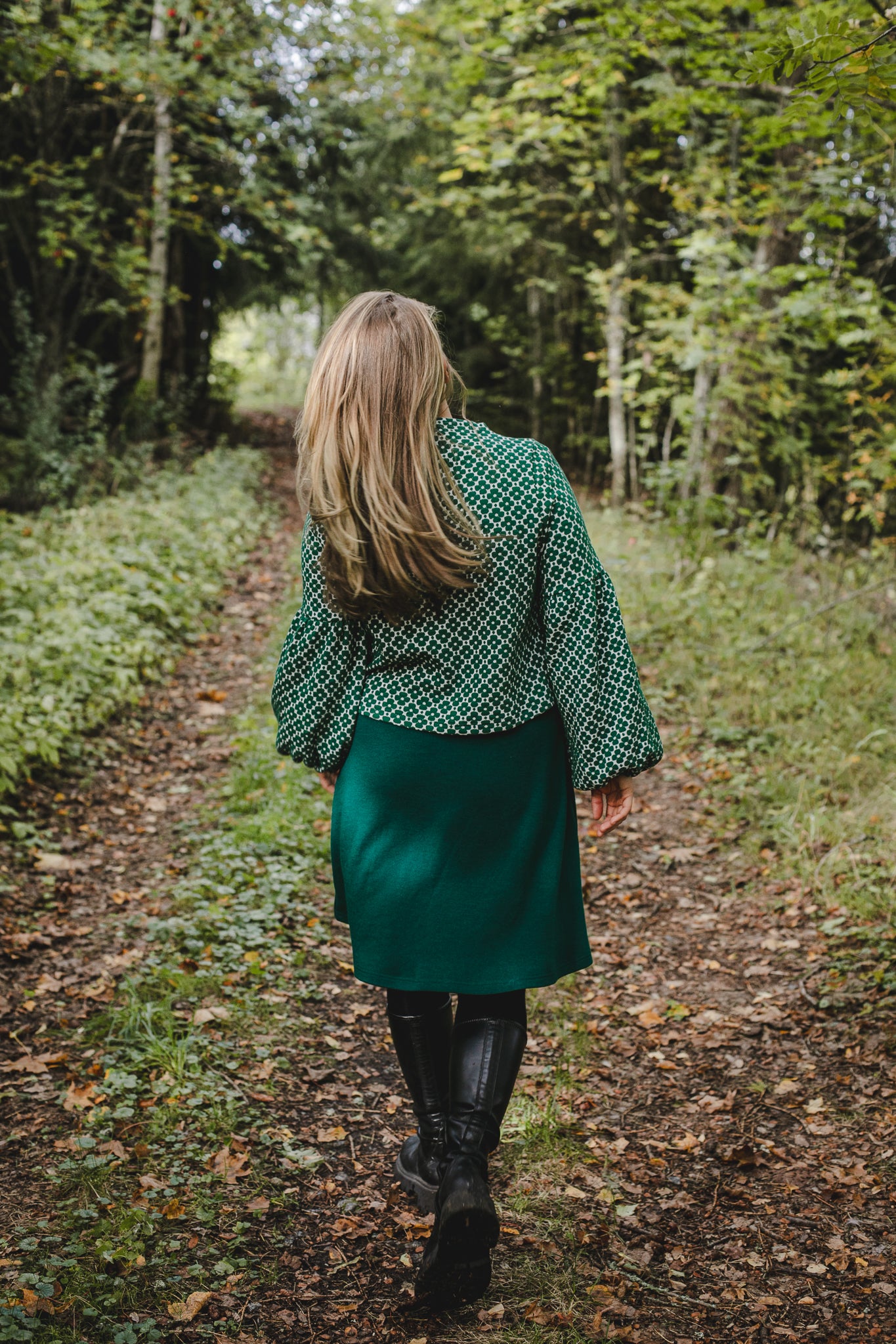 Talvikki Puuvillapaita - Apila Vihreä-valkoinen