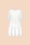 Tiered Mini Dress - White