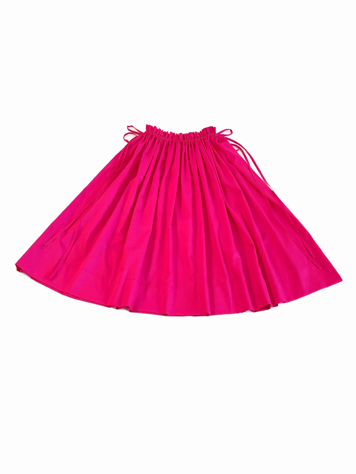 Adjustable Tie Midi Skirt - Think Pink