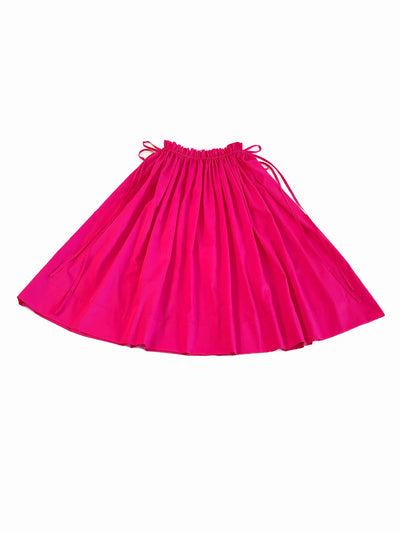 Adjustable Tie Midi Skirt - Think Pink