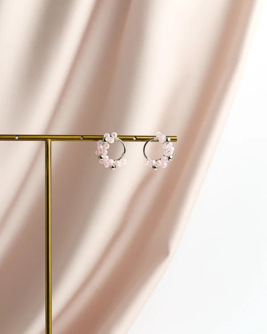 Tipo Korvakorut - Vaaleanpunainen/Hopea