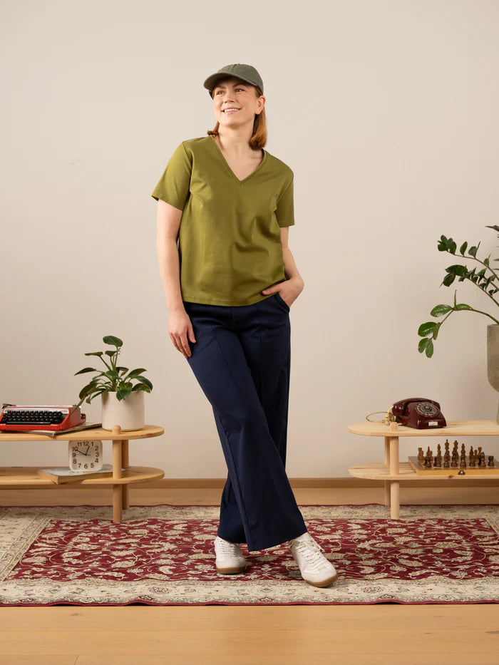 V-Pääntie T-paita - Sammal