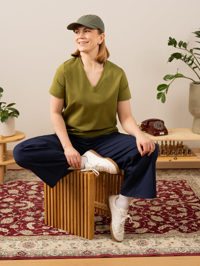 V-Pääntie T-paita - Sammal