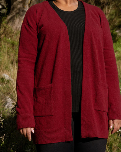 Tyyni Neuletakki - Burgundy