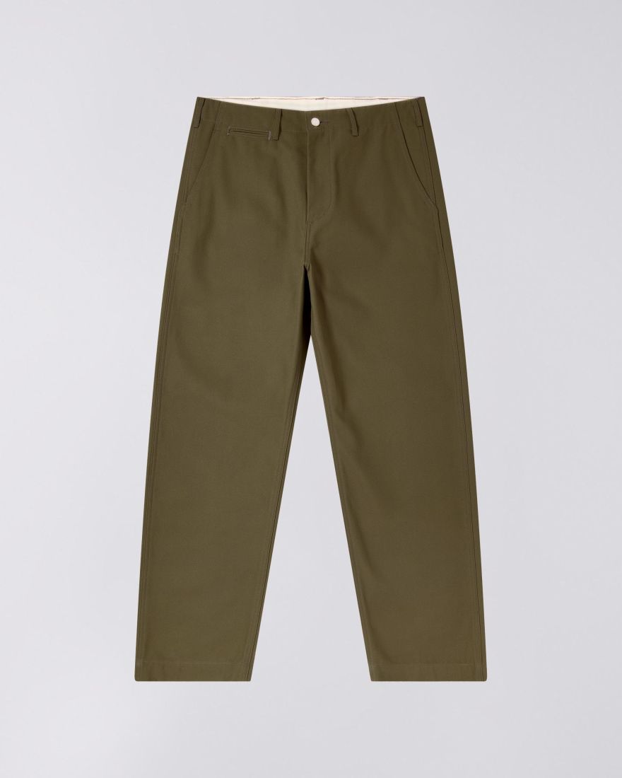 Wide Trousers - Olive Unwashed