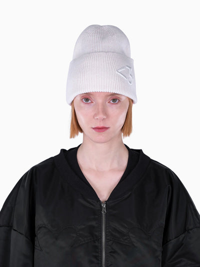 <3 Beanie White