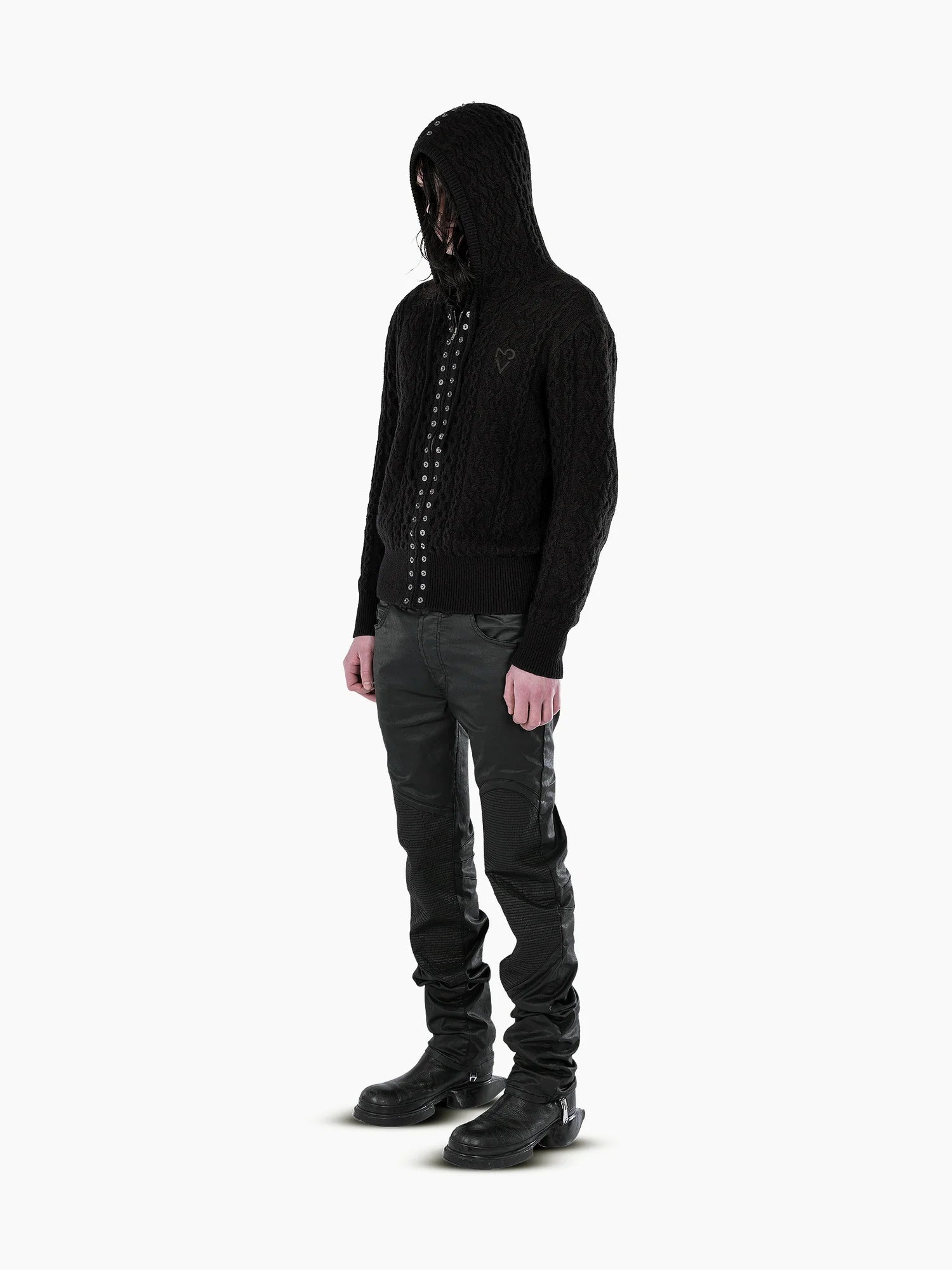 Knit Hoodie Black