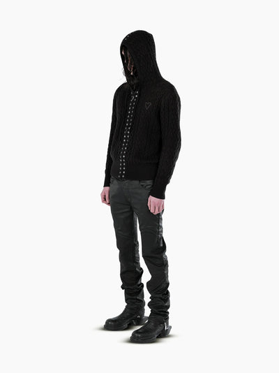 Knit Hoodie Black