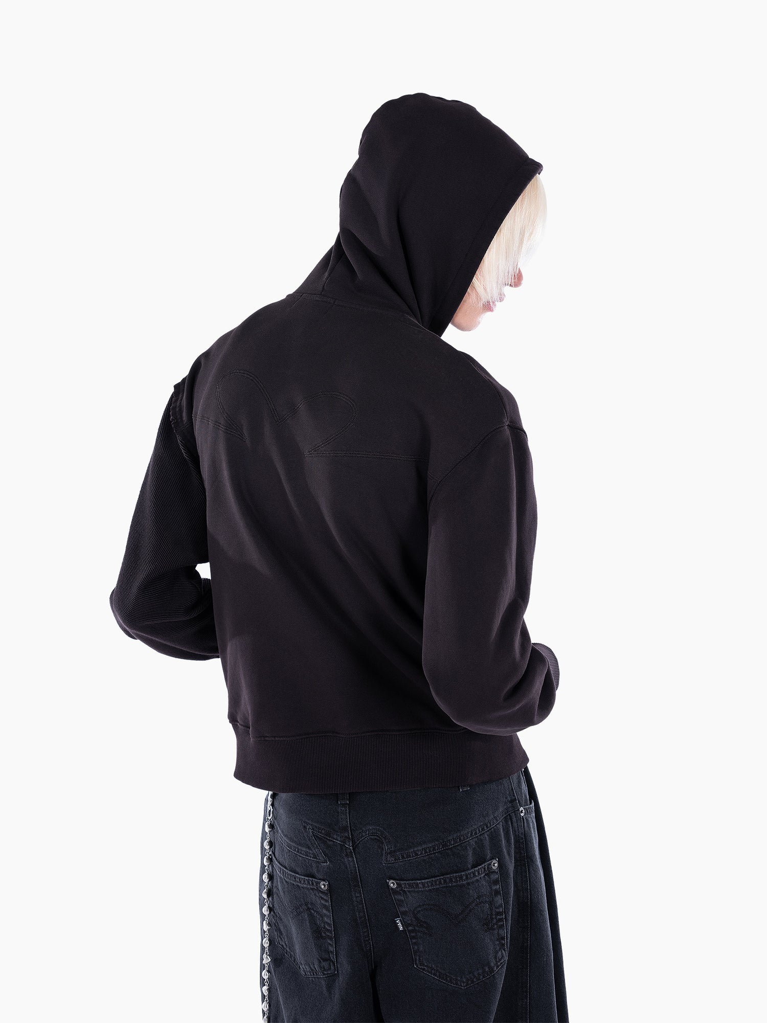 Distressed Hoodie Black