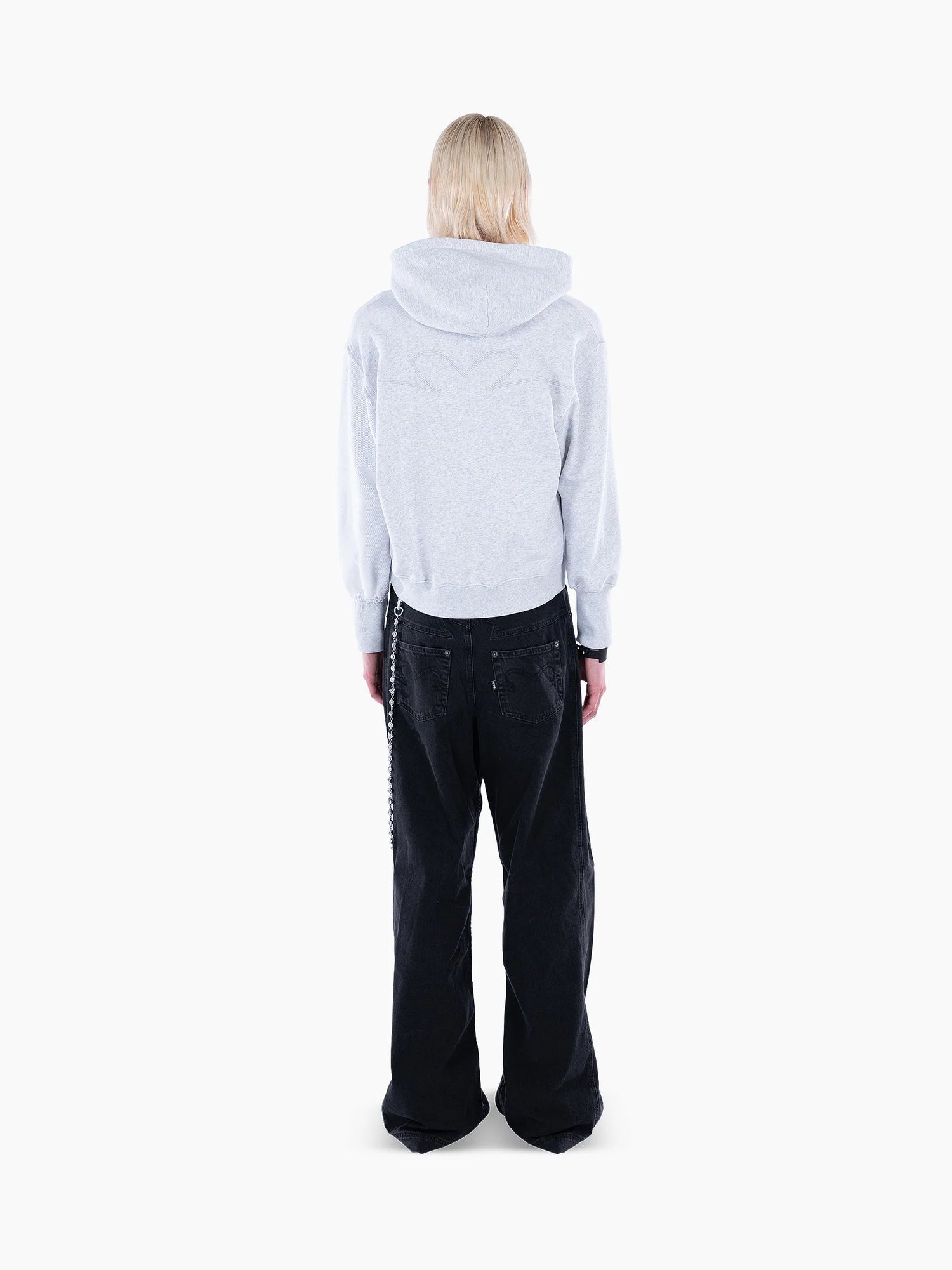 Distressed Hoodie Grey