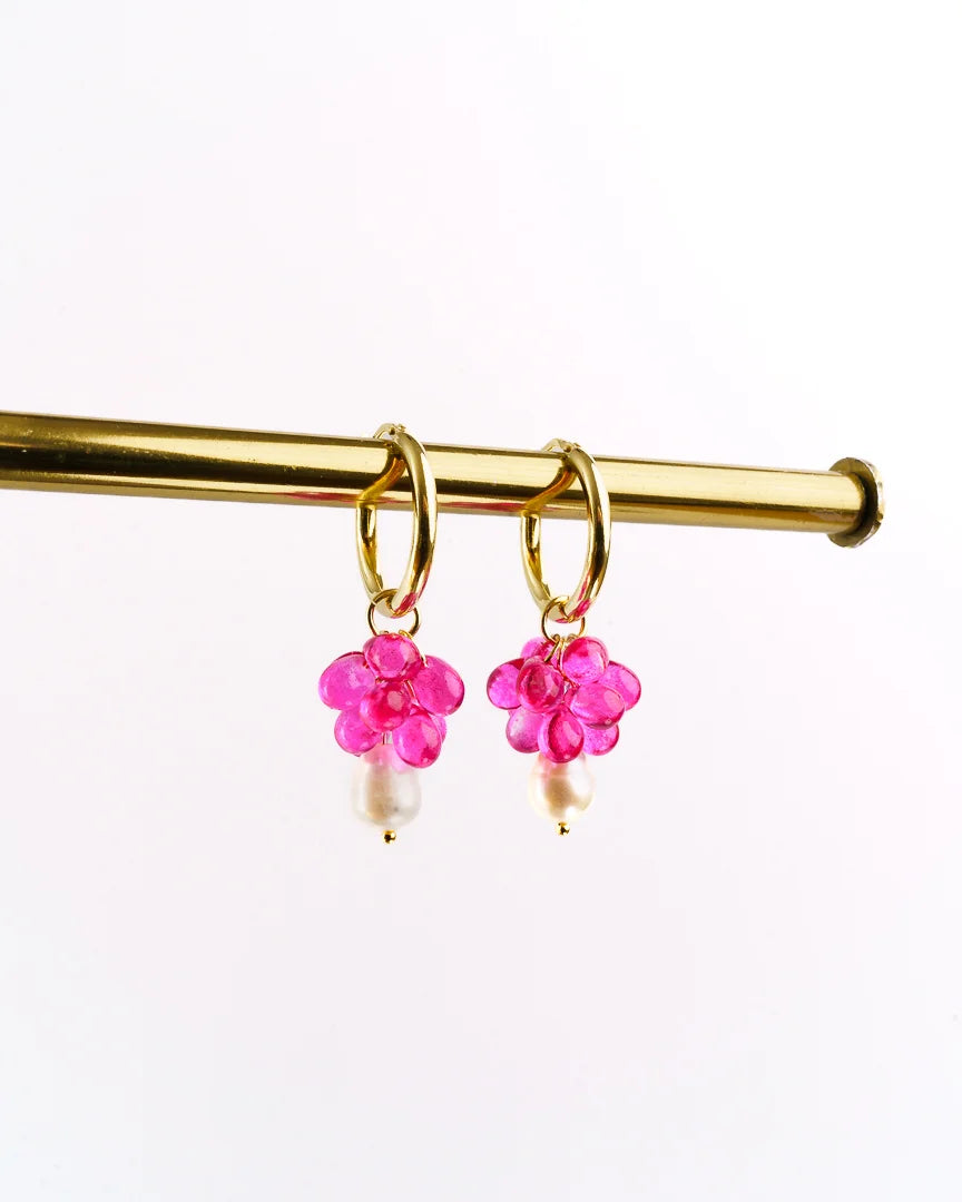 Vaula Korvakorut - Pinkki/Kullattu hopea