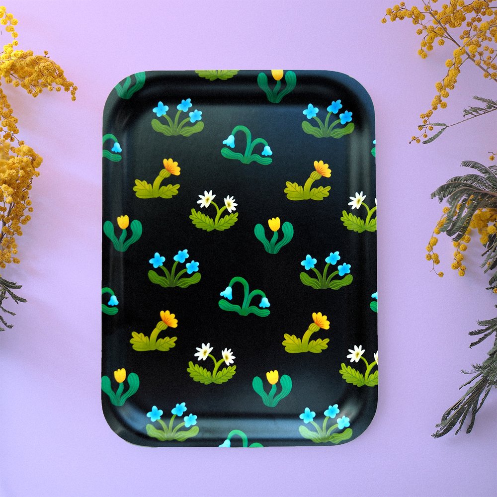 Kukkaketo tarjotin - Mia Minerva