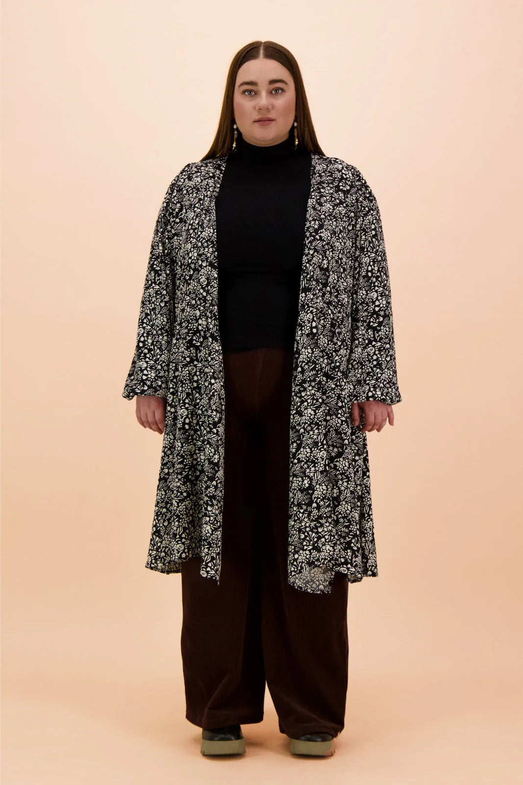 Wrap Mini Dress - Night Meadow