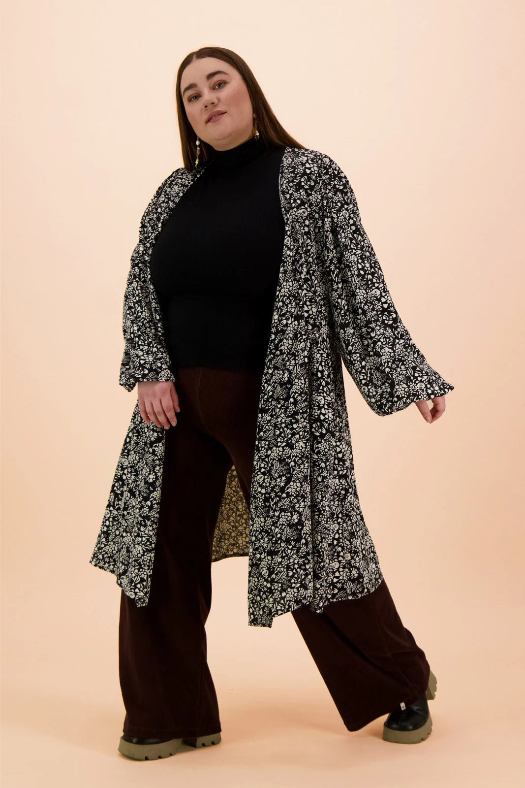 Wrap Mini Dress - Night Meadow