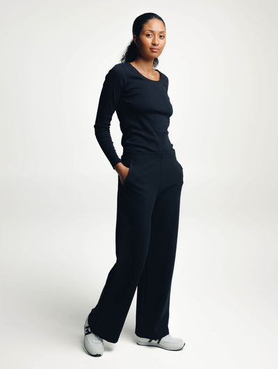 Evelia stretch-housut - Musta