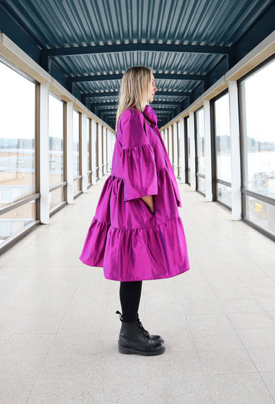 Lush Silk Dress - Purple