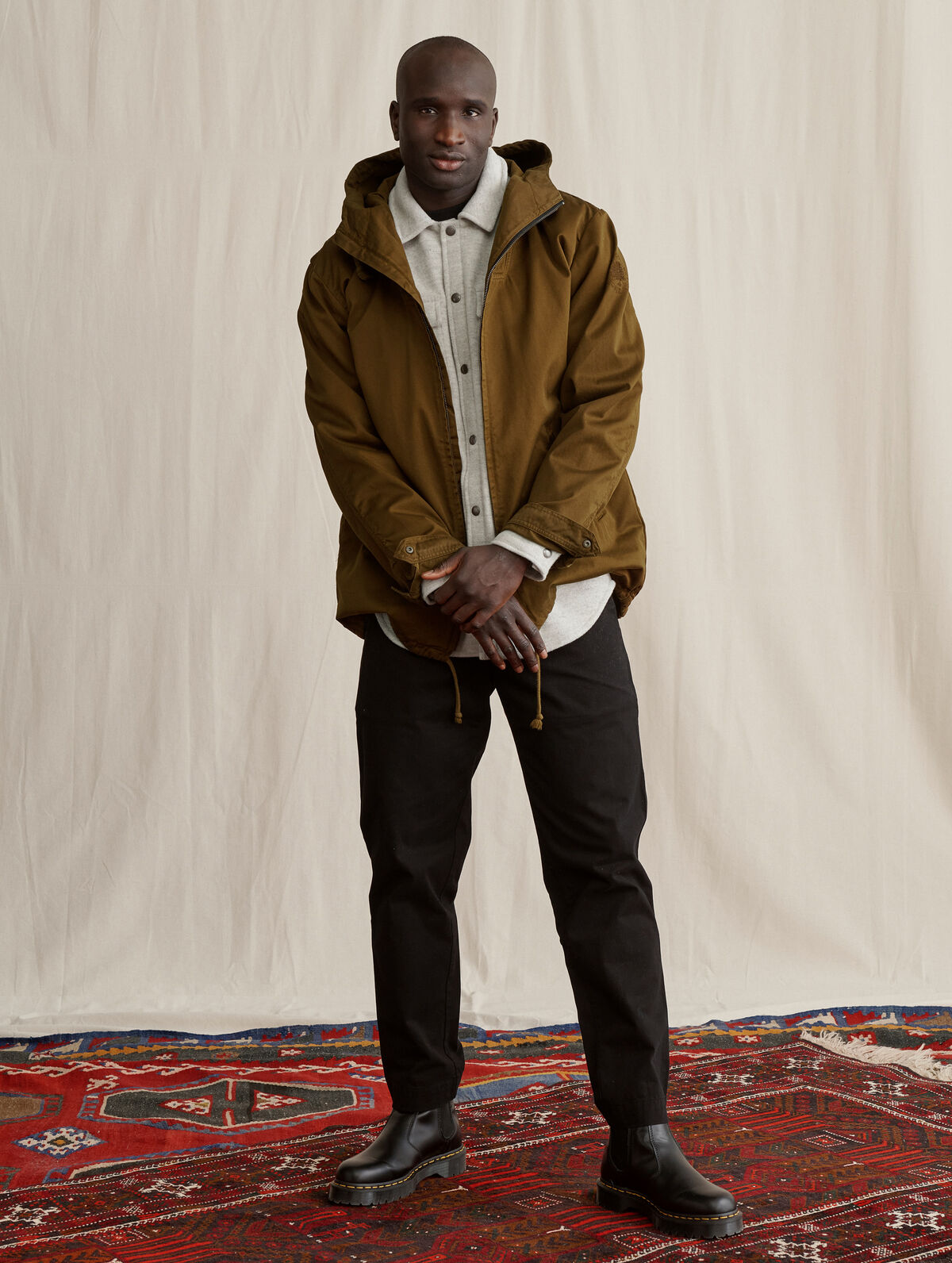 Suorat Anorakkihousut - Musta