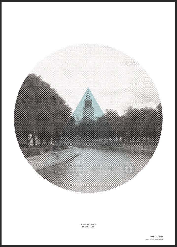 Aurajoki ennen - juliste