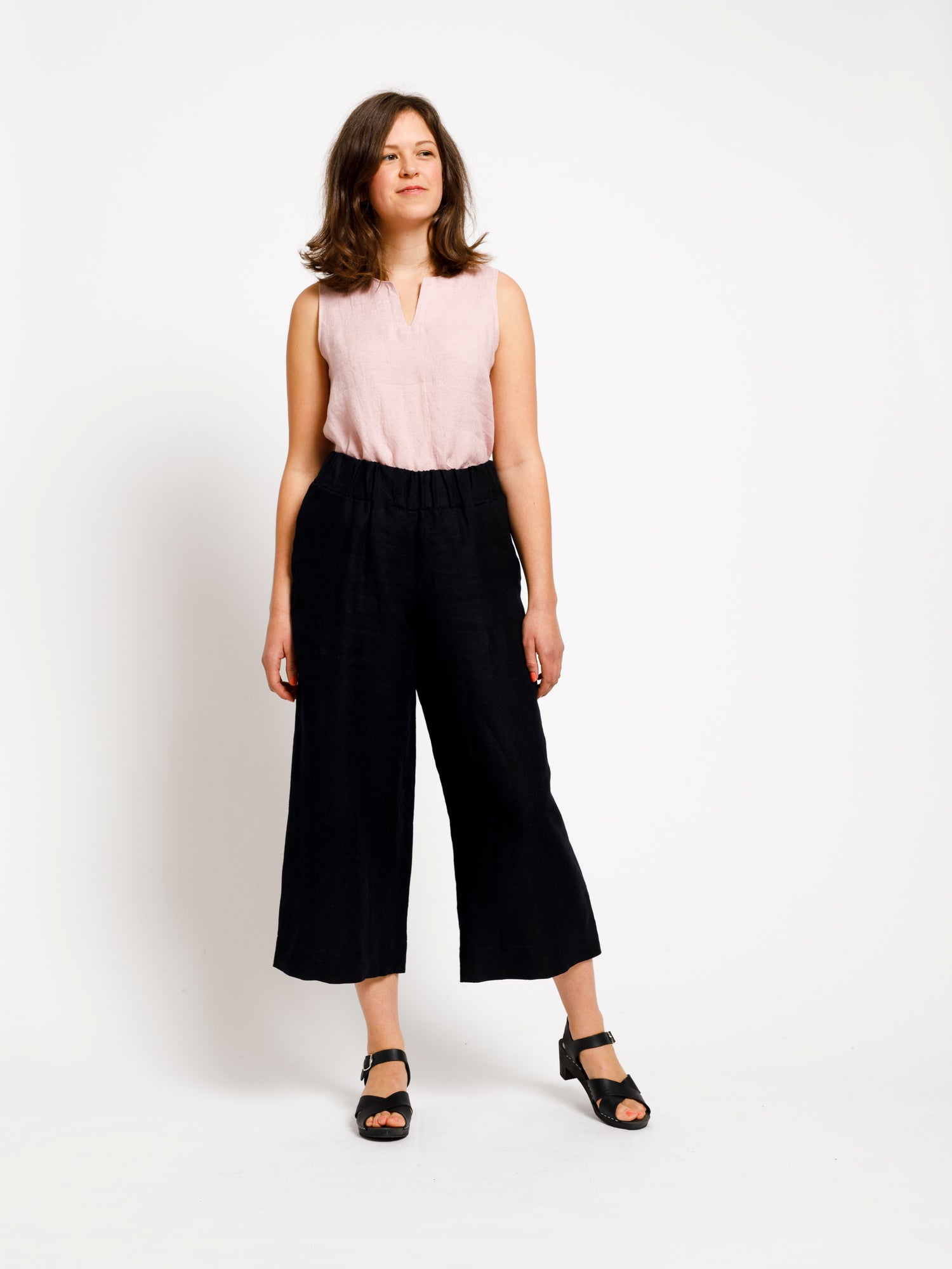 Linja Culottes - Musta Tencel XS