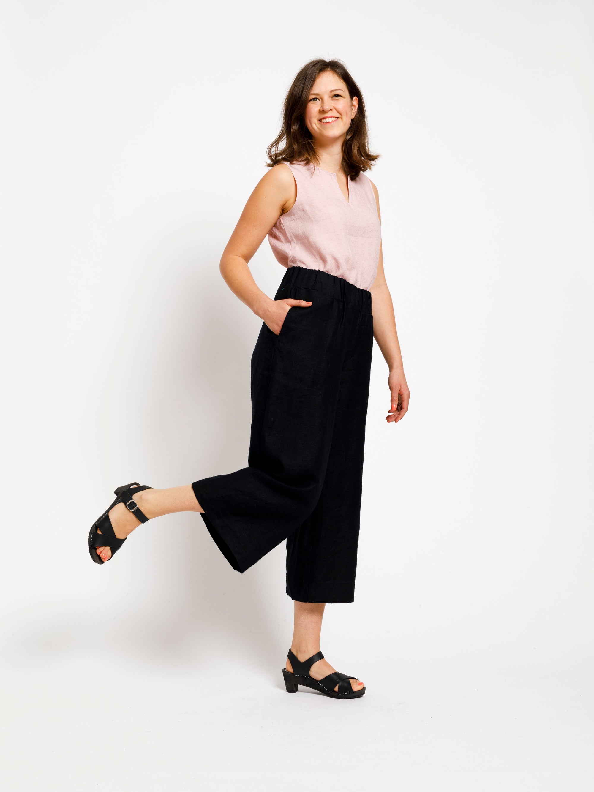 Linja Culottes - musta Tencel