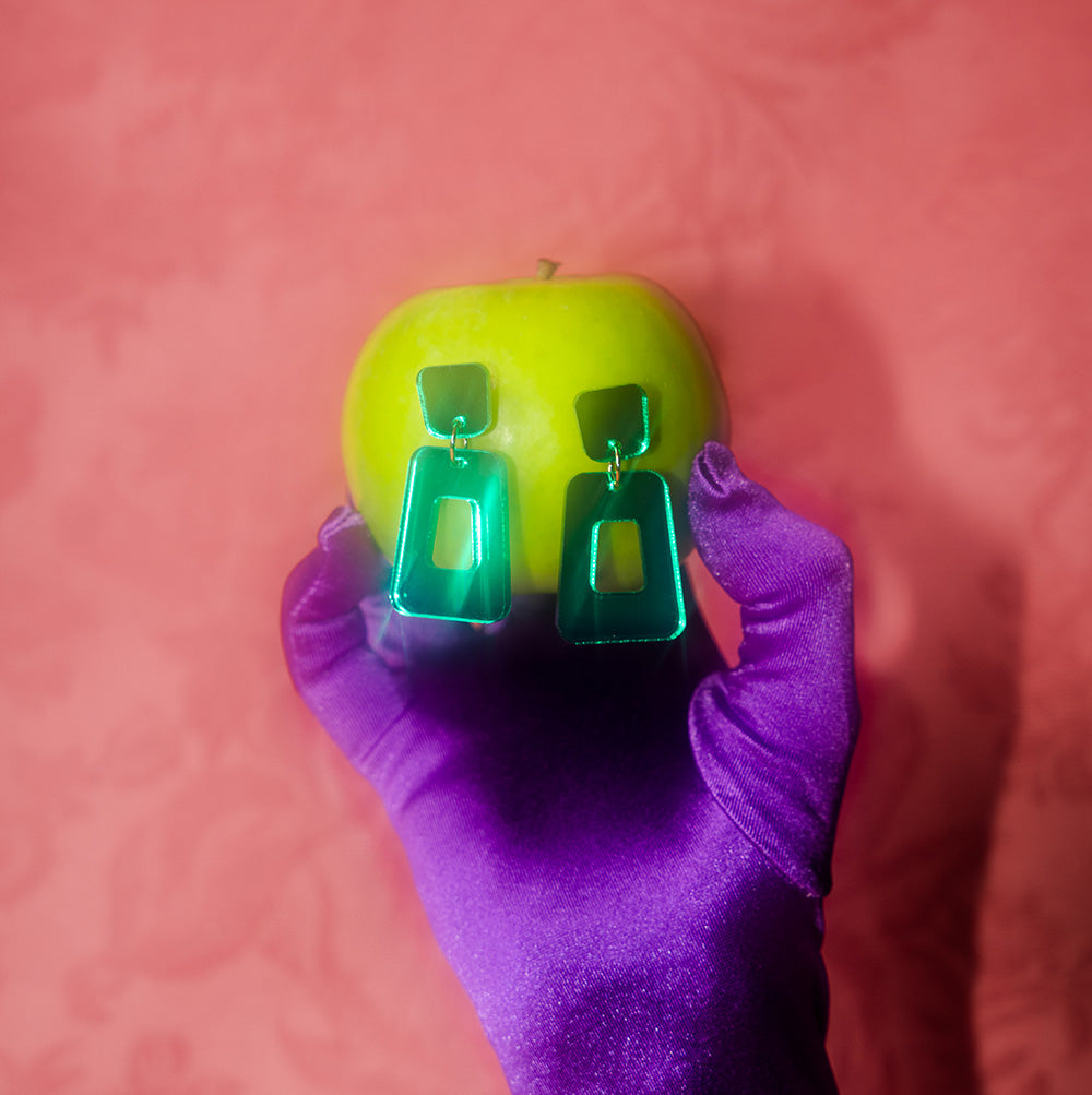 Kuvio korvikset - Vihreä