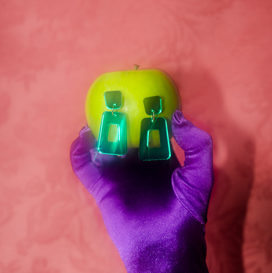 Kuvio korvikset - Vihreä