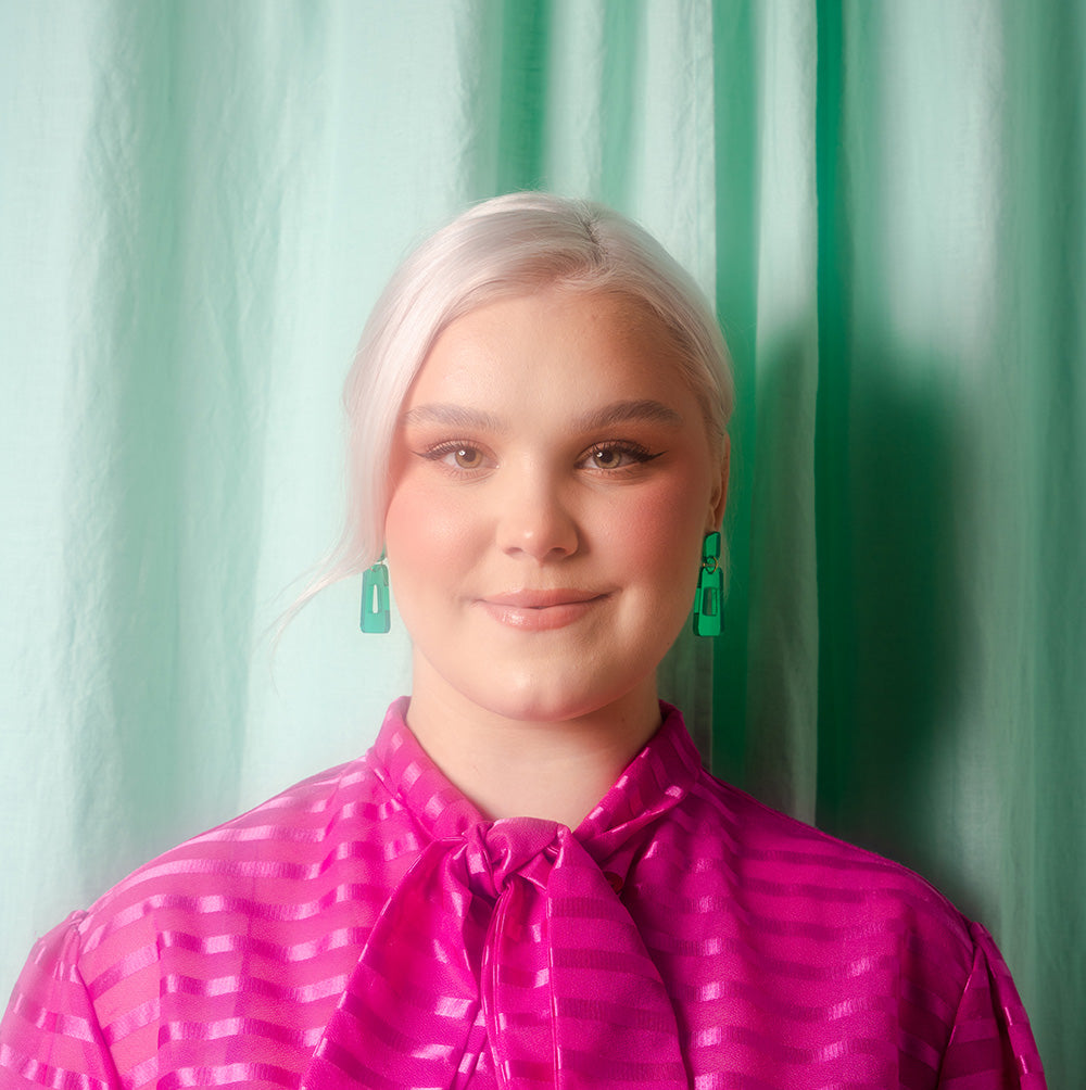 Kuvio korvikset - Vihreä