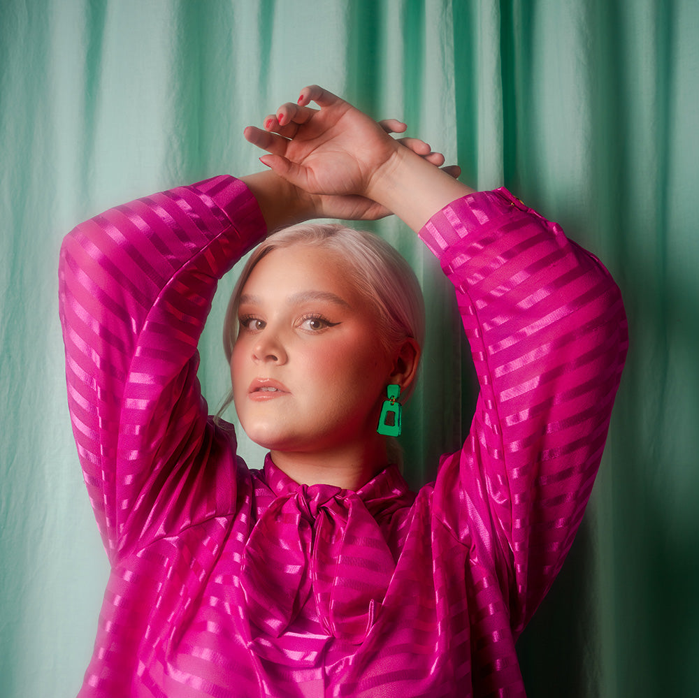 Kuvio korvikset - Vihreä