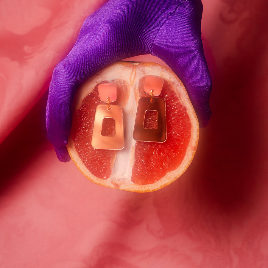 Kuvio korvikset - Ruusukulta