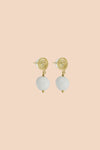 Rita Earrings - White Marble