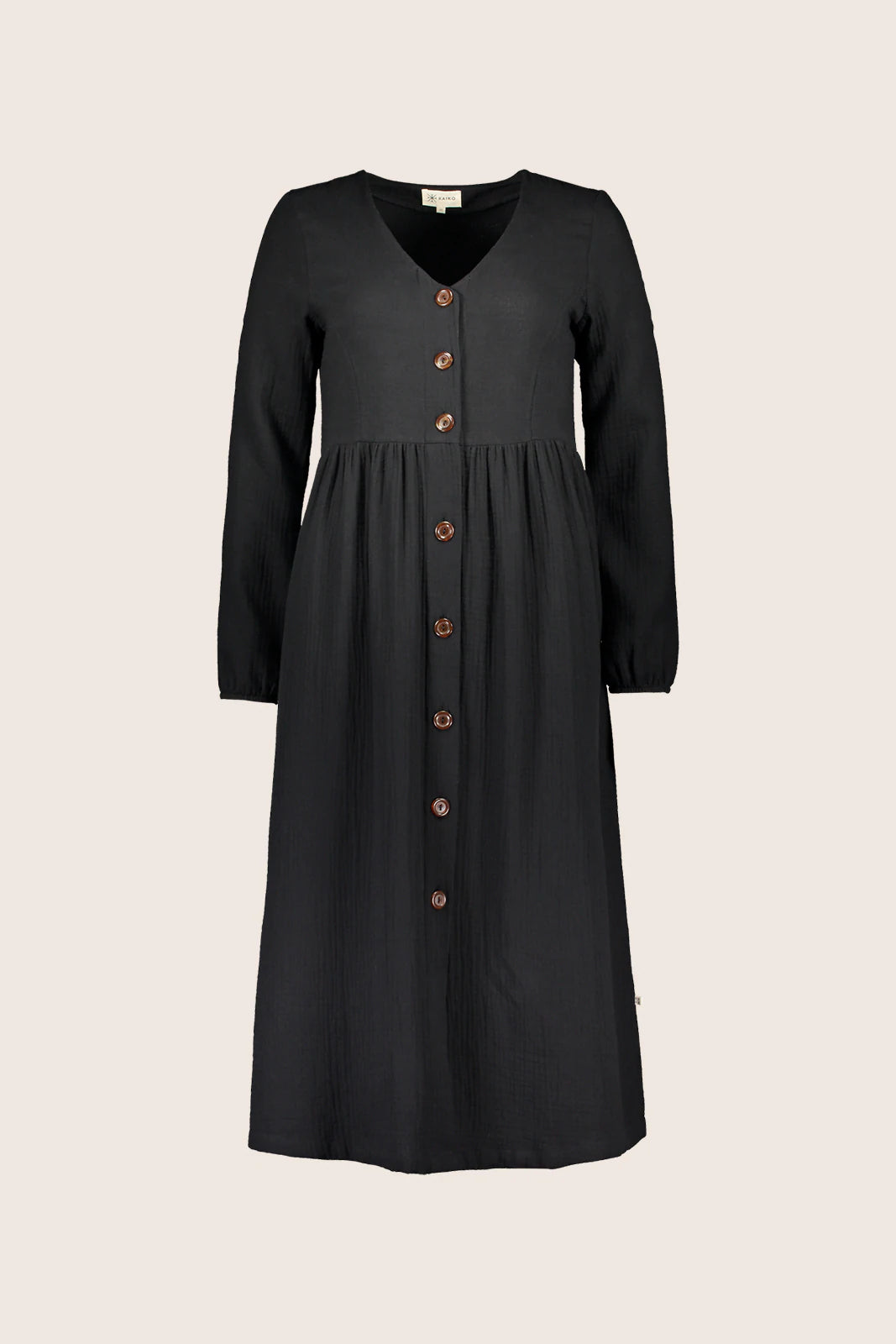 Button Dress - Black