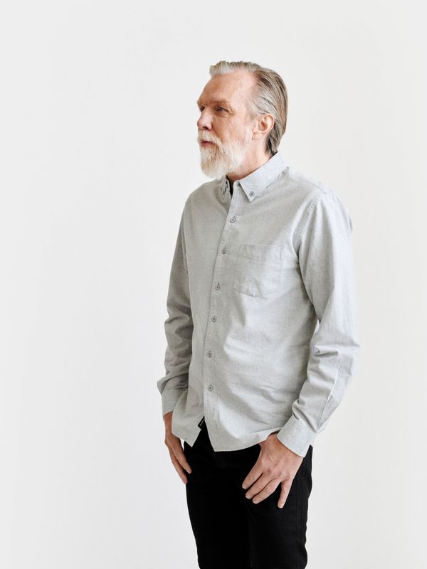Button Down Shirt - Melange Grey